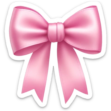 light pink ribbon bow sticker