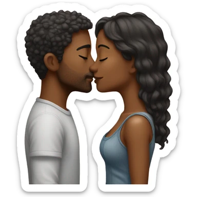 Lovers who kiss each other sticker