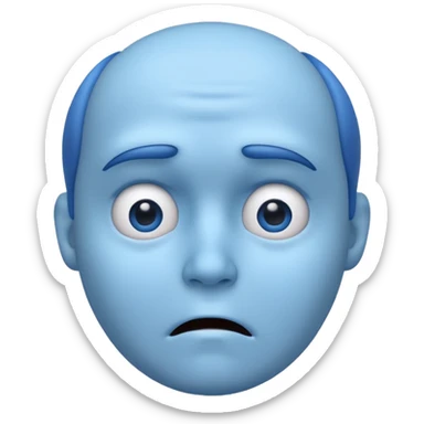 blue face shivering emoji with body movement sticker