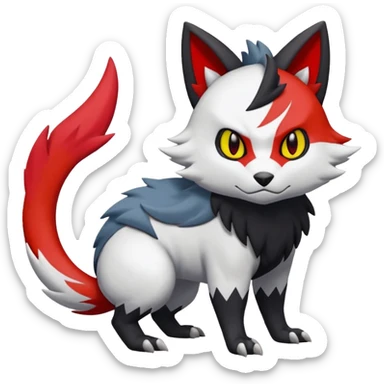 Nargacuga-Zangoose-Litten-Torracat-fusion-Fakemon-Pokémon-creature  sticker