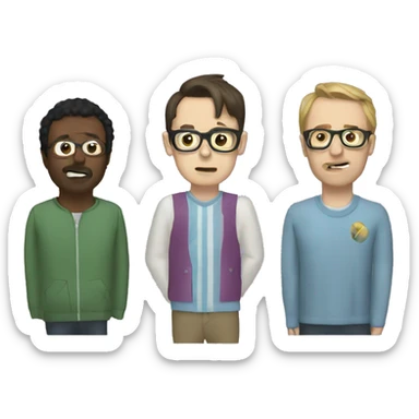 Four guys Weezer sticker