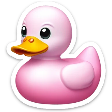 Light pink and white bubblegum rubber duck sticker