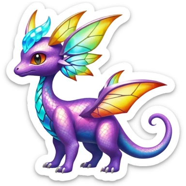 Elemental magical colorful exotic Pokémon-Fakémon-creature sticker