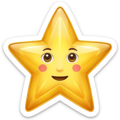 A star looking in the mirrow showing its reflection sticker