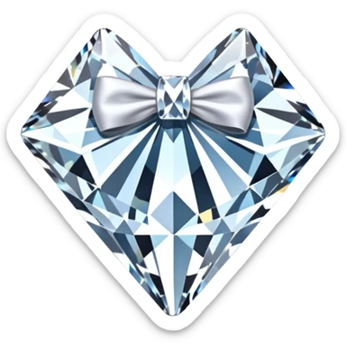 56-carat diamond shaped as bow sticker