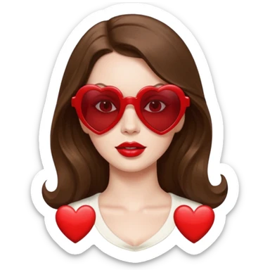 Lana del Rey heart shaped sunglasses sticker