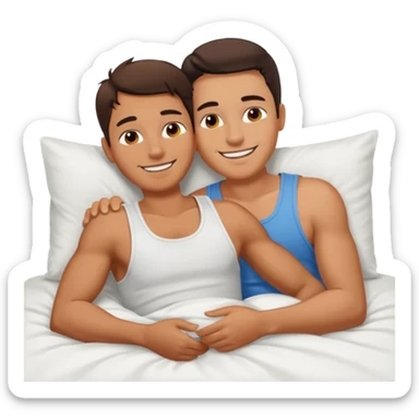 Masculine women spooning in bed sticker