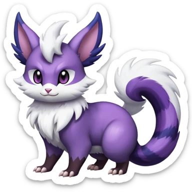 ShinyFurret-Absol-Noibat-Noivern-Hybrid (Full body) sticker