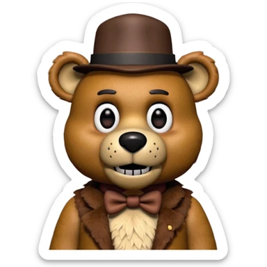 Freddy Fazbear (small hat) from Five Nights At Freddy's Movie sticker