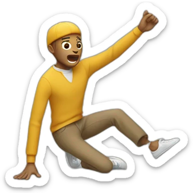 homme qui fait un dab sticker