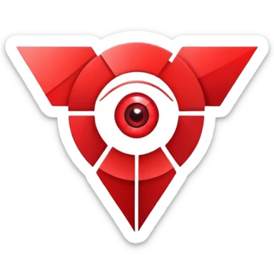 Eye-catching logo for MedSignal, red pulse cutting through geometric forms forming the letters ‘AI’, glowing red highlights with smooth, modern lines, clean white background, powerful and memorable for a tech-forward healthcare brand sticker