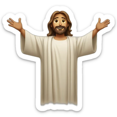 jesus open arms sticker