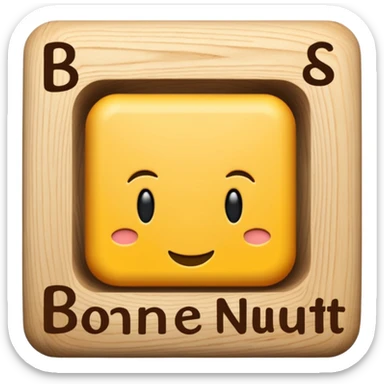les mots 'Bonne Nuit' écrits en français avec les personnages du jeu Homescapes sticker