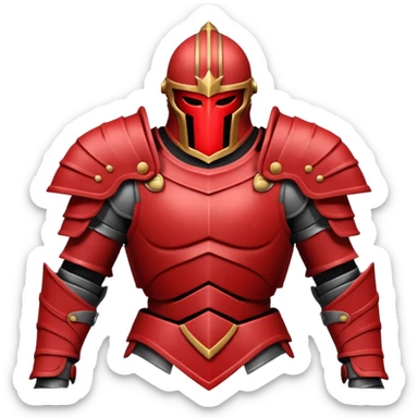 Ares war armor object icon, heavy Greek battle armor, dark steel and crimson red theme, massive shoulder armor, sharp edges, glowing red runes, intimidating design, 3D cartoon, mobile game icon style, centered, clean background, no text, no watermark

 sticker