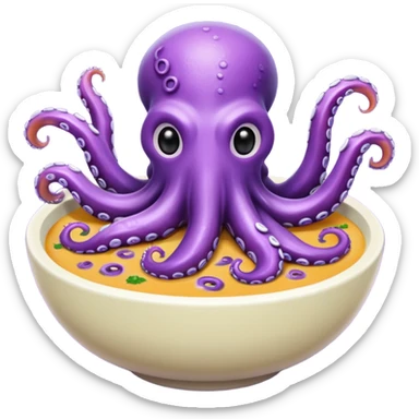 space octopus soup sticker