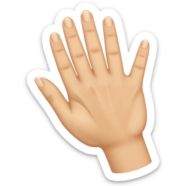 Una mano abierta menos el dedo anular y el pulgar sticker