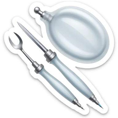 scalpel next to silicone breast implant sticker