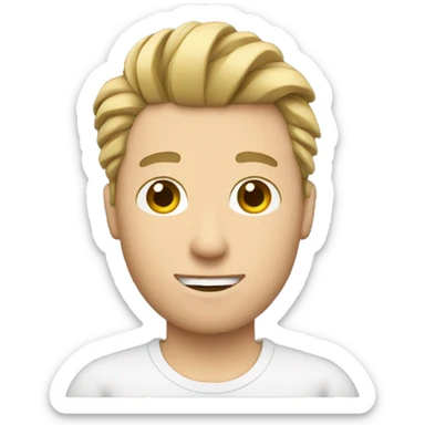 white guy with a man bun undercut holding a camera sticker