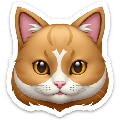 Gato celeste animado y con blanco sticker