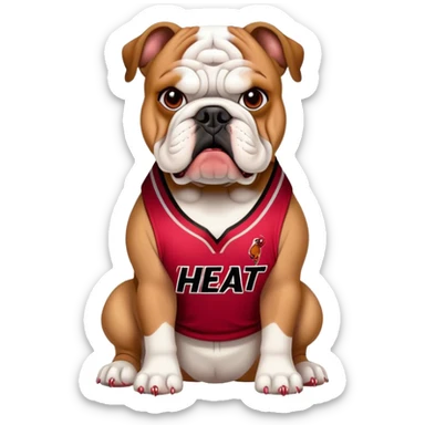Miami heat bulldog  sticker