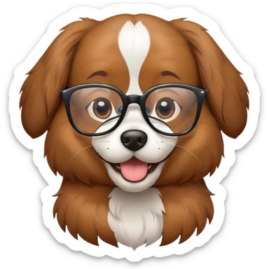 Dog wit glasses  sticker