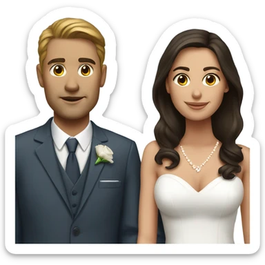 Attractive brunette Married couple in Toronto  sticker