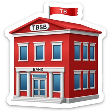 A bank with red building and labeled the "TSB", not "TBSB", on the building sticker