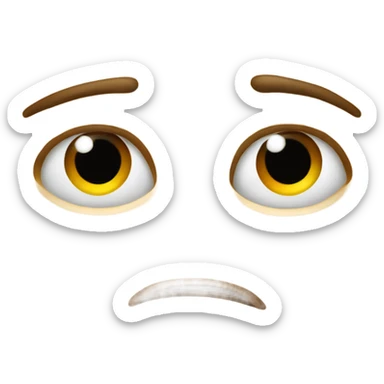 Pouty face emoji with two pointer fingers pointing at each other underneath  sticker