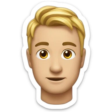 Hacer un casi calvo con orejas grandes sticker