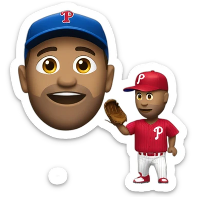 Baseball phillies  sticker