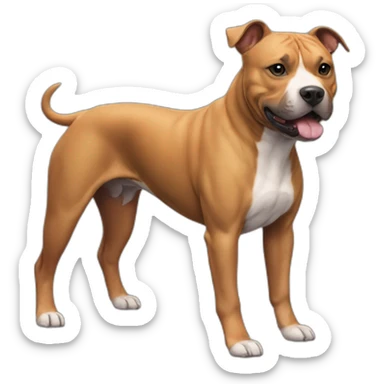 The Staffordshire Bull Terrier has a short, smooth coat and a muscular body. sticker