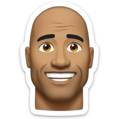 The rock qui lève le sourcils sticker