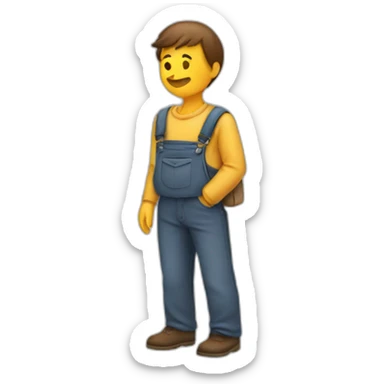 person taking pockets out to show they are empty sticker