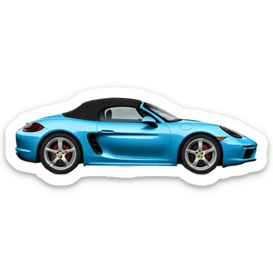 Miami blue Porsche boxster 718 sticker