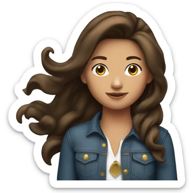 girl rodeo brunette sticker
