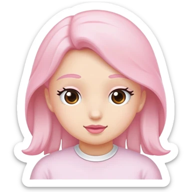 Pembe ve beyaz kalp karışımı sticker