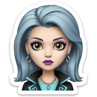 Frankie stein monster high doll boy with face scruffle sticker