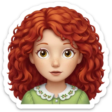 strawberry shortcake the character but with wild eyes and frizzy hair to mimic an insane person sticker