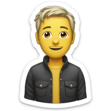 Personne qui écoute de la musique sticker