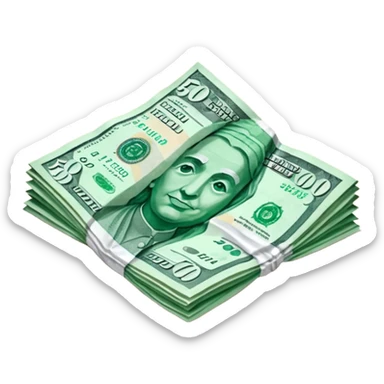 Create a hug 500 rs inr on table  sticker