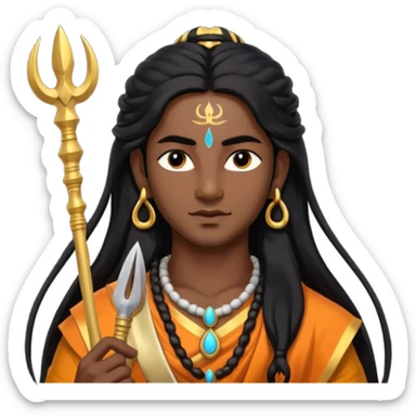 Shiva with trishul sticker