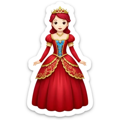 Fairy Tale Costume including red and other colors sticker