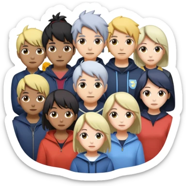 no divisions are like different groups that focus on their different task BUT MAKE IT A DISCORD EMOJI, MAKE IT ANIME sticker