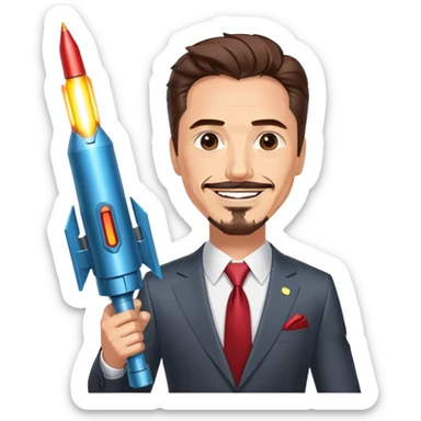 A Tony Stark meme from Jericho missile presentation  sticker