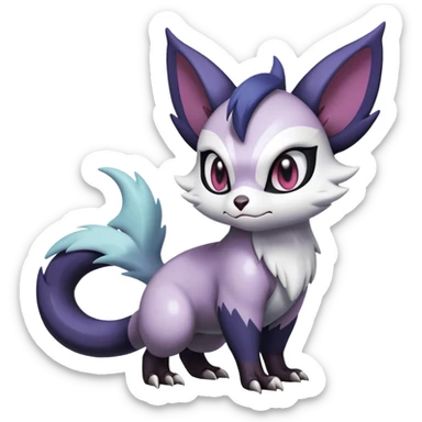 Shiny Dark Furret-Absol-Noibat-Noivern-Hybrid (Full body) sticker