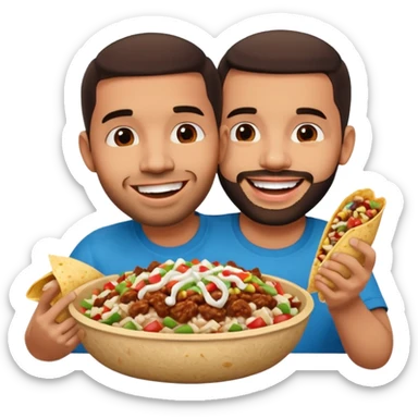 Drake eating a chipotle burrito bowl sticker