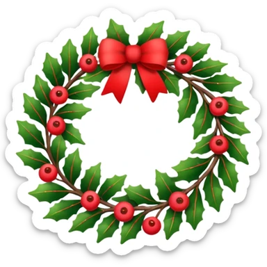 Christmas wreath emoji sticker