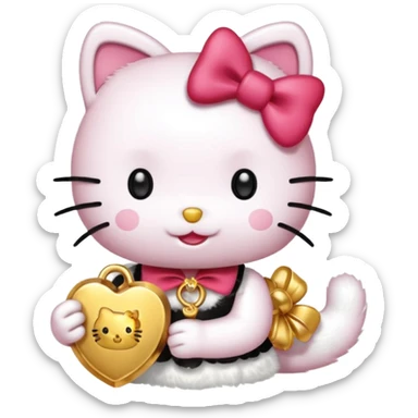 hello kitty lucky sticker