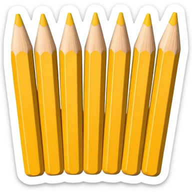 A row of pencils sticker