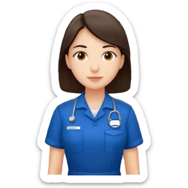 supermarket employee at a cash register, full body sticker